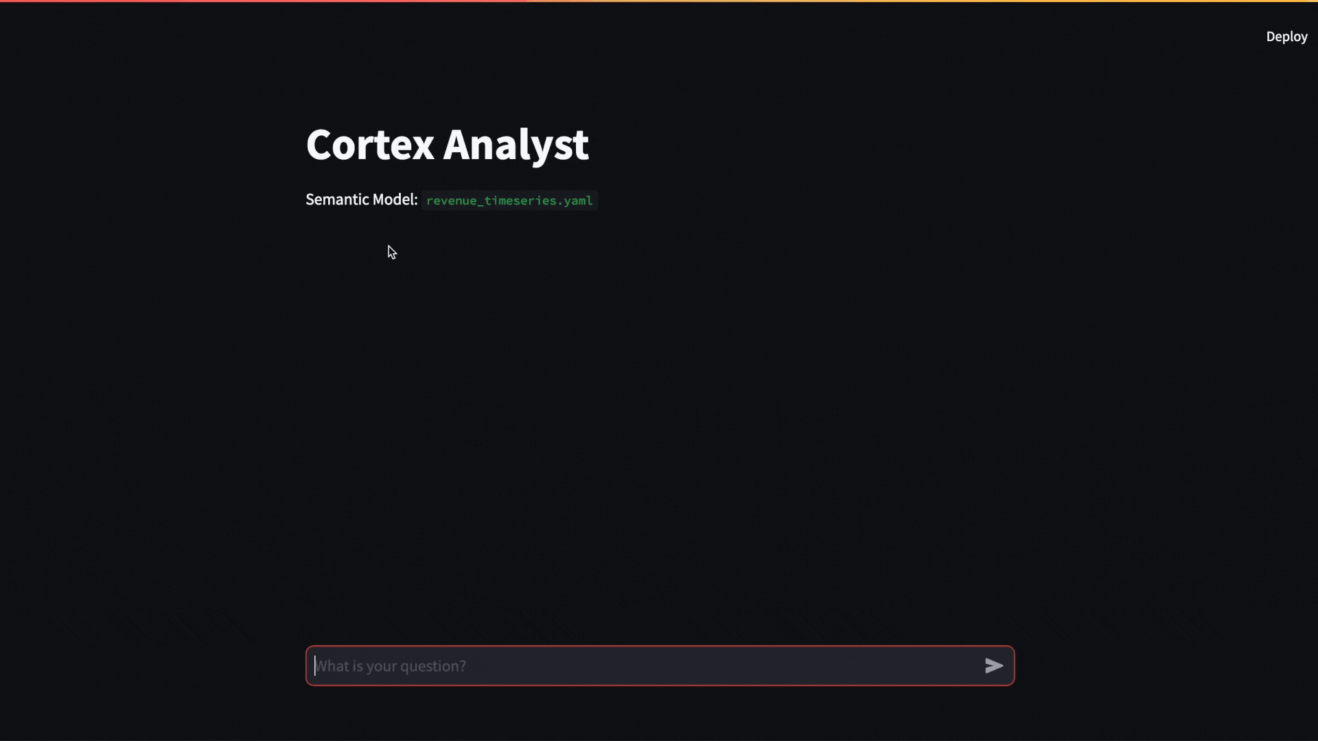 Self-service analytics app using Cortex Analyst