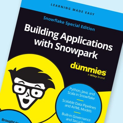 Cover of Building Applications with Snowpark for dummies