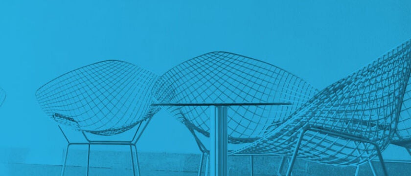 chairs with blue overlay