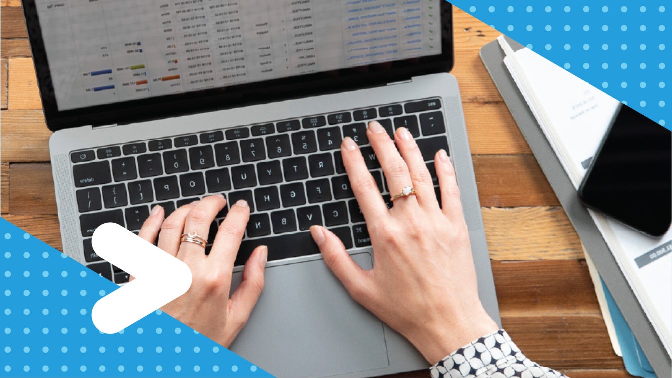 Person typing on a computer