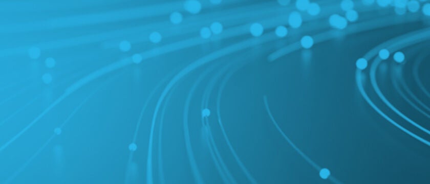 Abstract fiber optic texture over a blue gradient