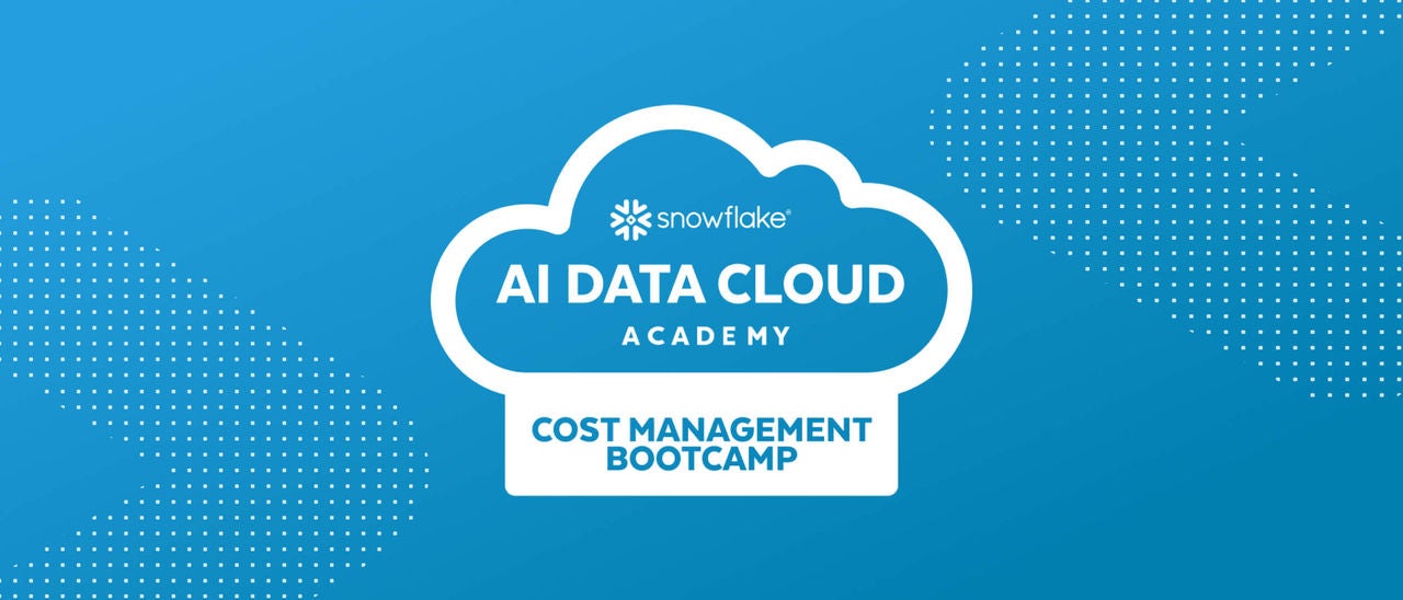 Snowflake AI Data Cloud Academy Cost Management Bootcamp logo