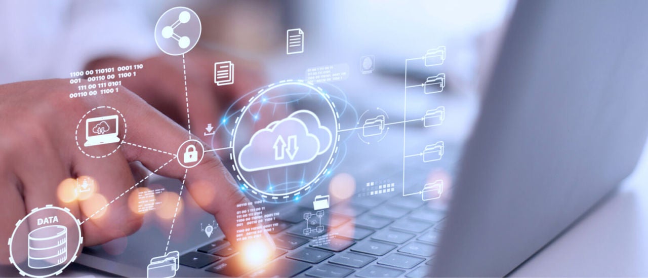 Person typing on a computer