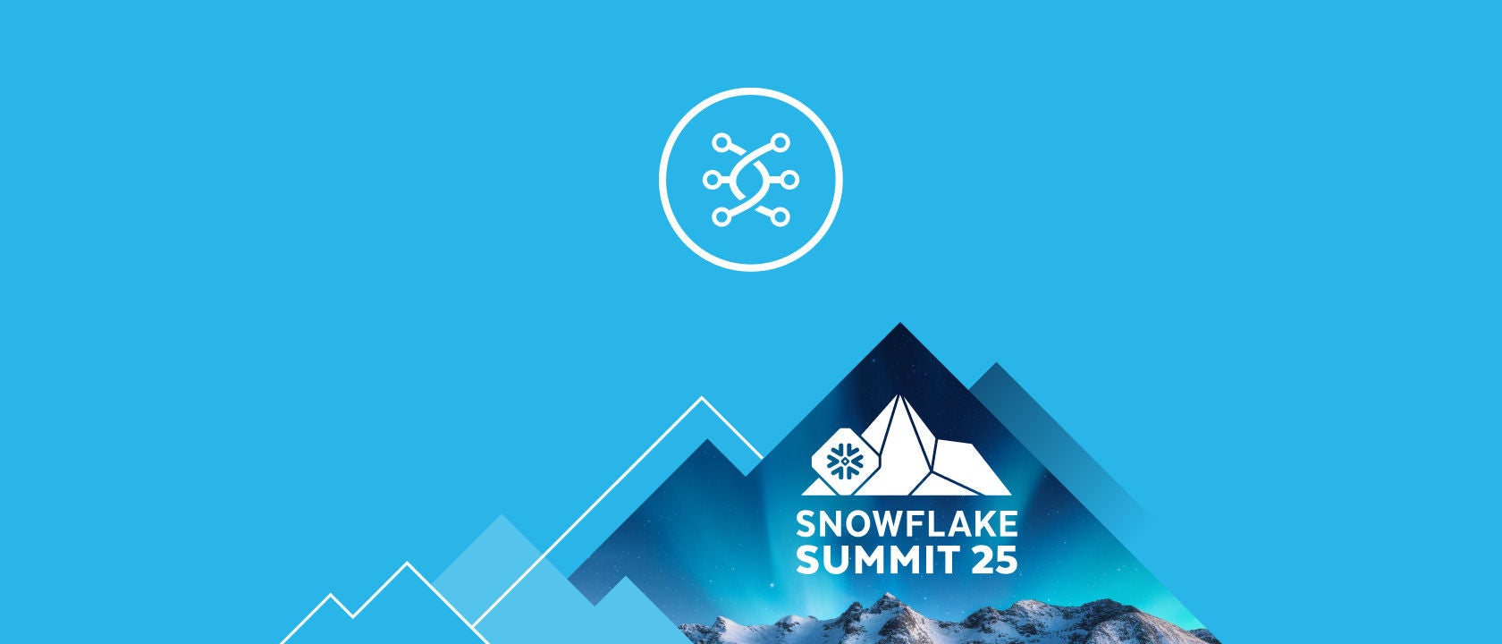 Digital illustration of Snowflake Summit 2025 logo and Openflow icon