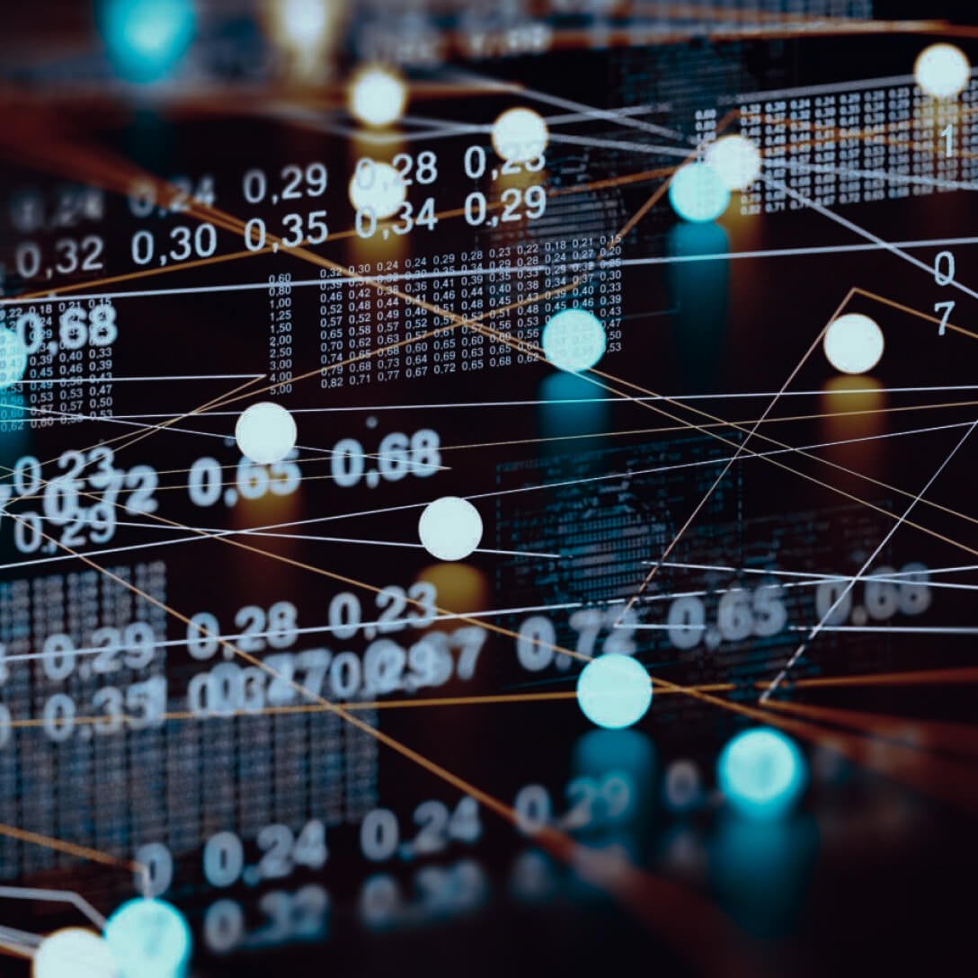 data visual with number and circles
