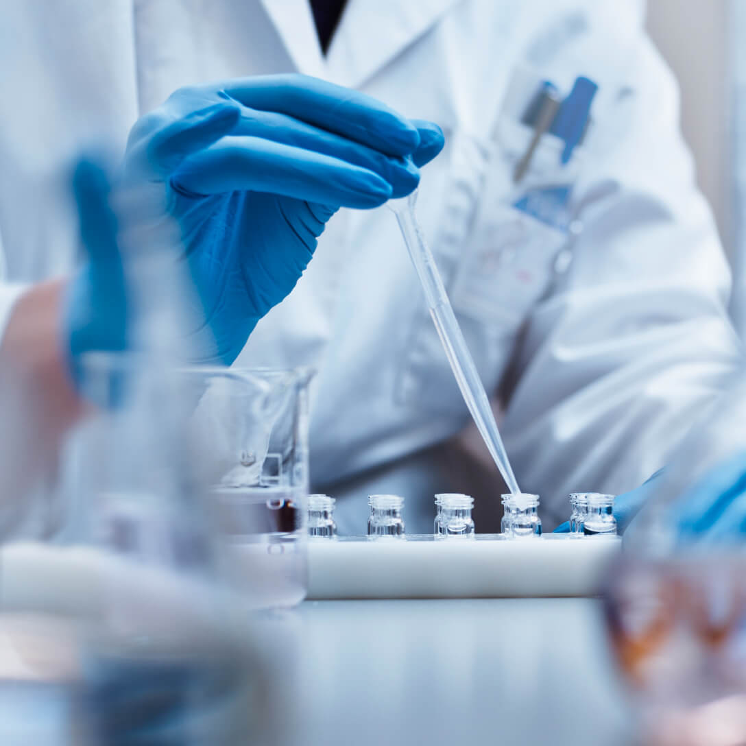 doctor sampeling from viles