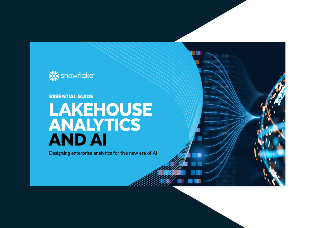 snowflake ebook: lakehouse analytics and ai cover
