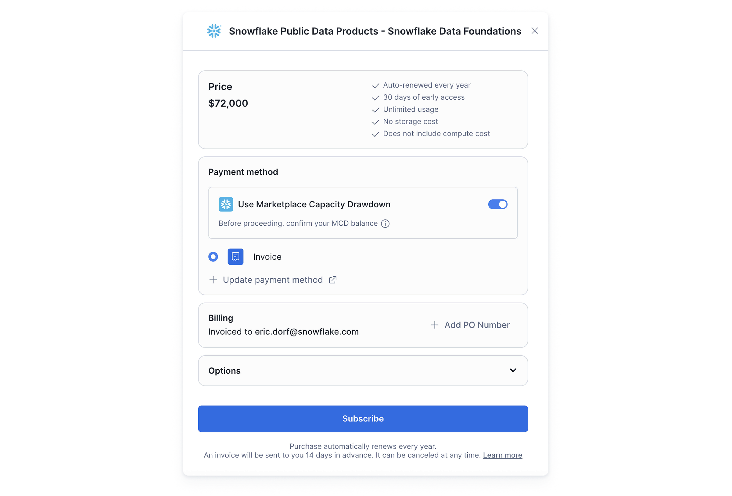 marketplace capacity drawdown program