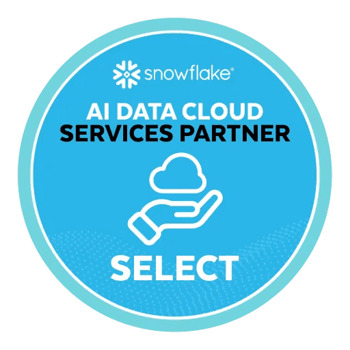 Snowflake AI Data Cloud Select Services Partner badge